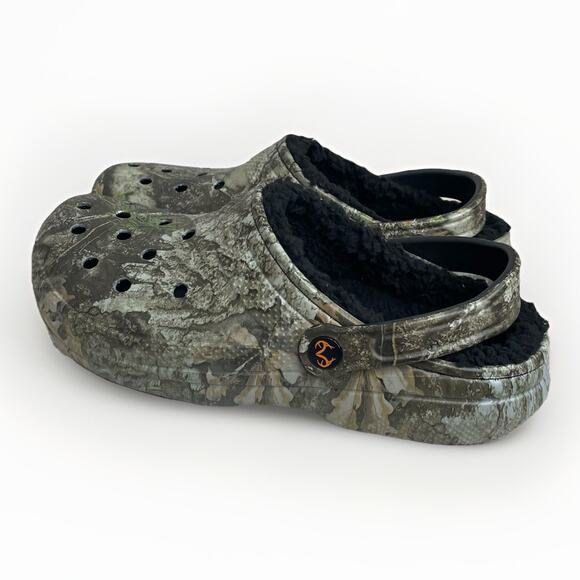 Crocs Realtree APX Lined Classic Camo Clog Men 10 Women 12 Camouflage New Green - Picture 5 of 9